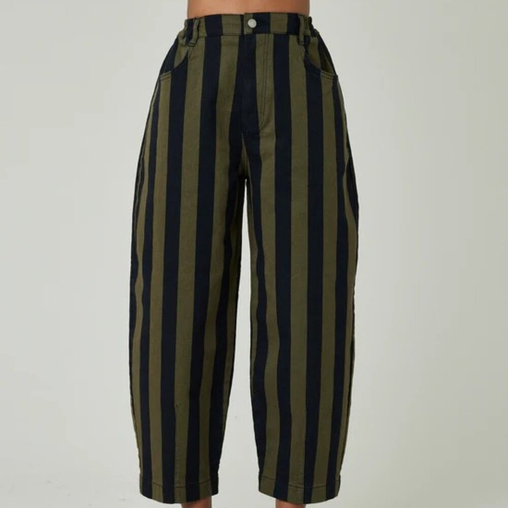 Beyond Nine Remi Olive & Black Stripe Jeans